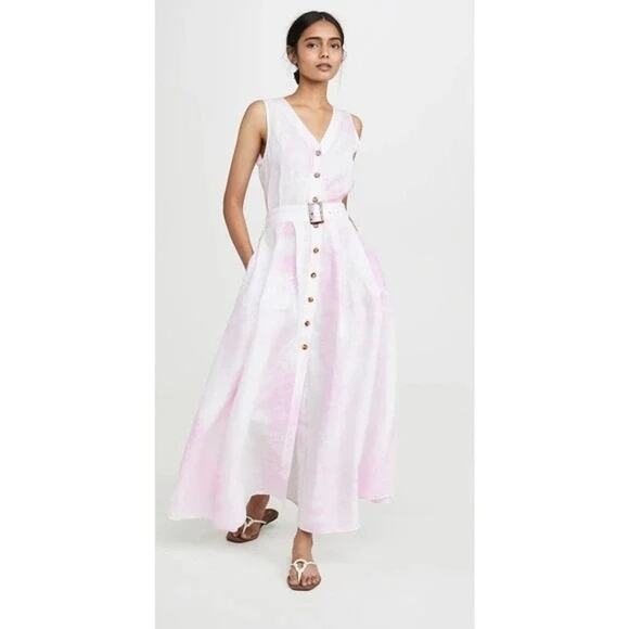 Solid & Striped - NWT Ballet Tie Dye Linen Dress - Picture 1 of 11